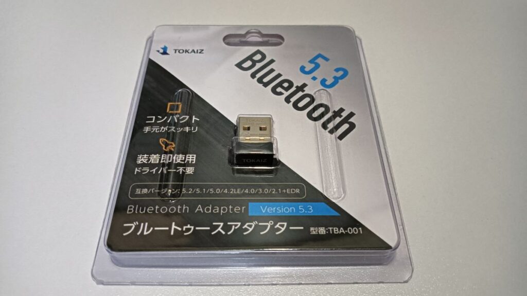 TOKAIZのBluetooth5.3アダプターのパッケージ